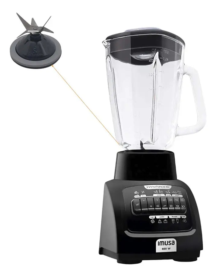 Cuchilla 6 Aspas + Empaque para Licuadora Imusa Infinity